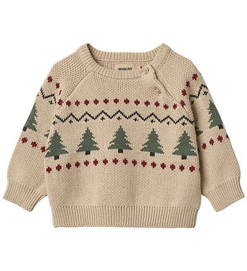 Baby Strick-Pullover Jacquard Balou warm sand - Wheat
